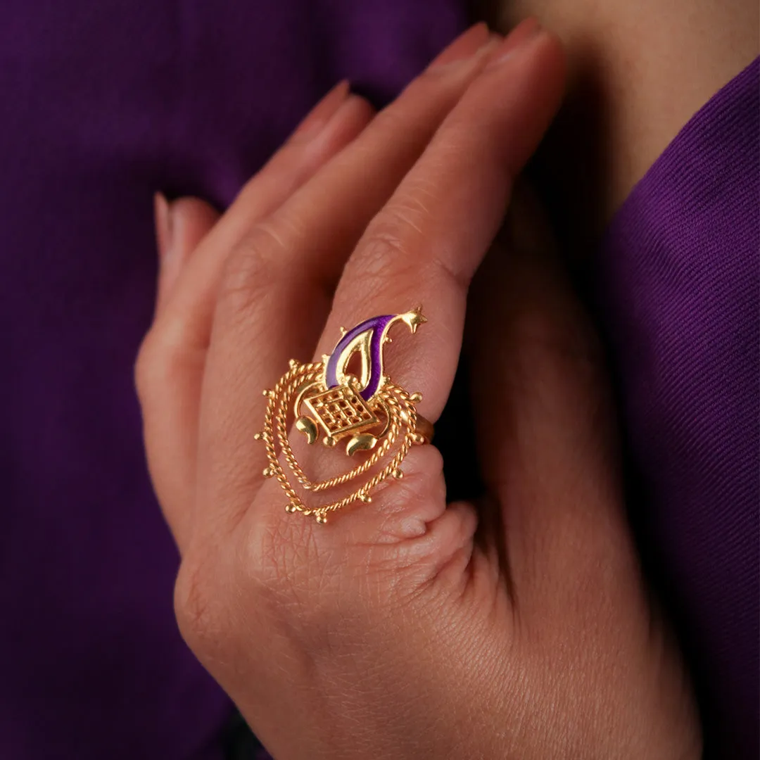 Paisley Silver Finger Ring By Moha