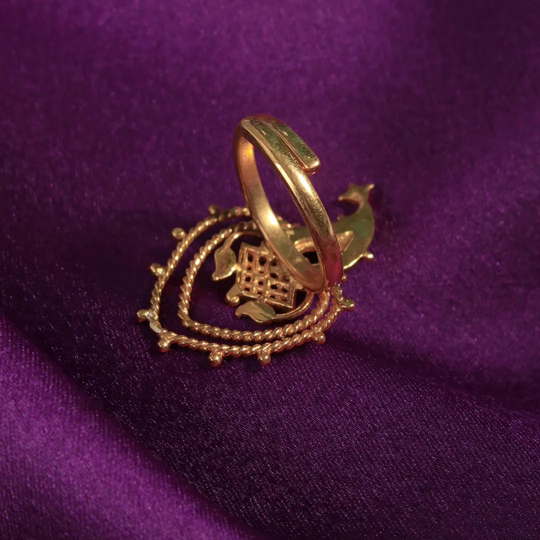 Paisley Silver Finger Ring By Moha
