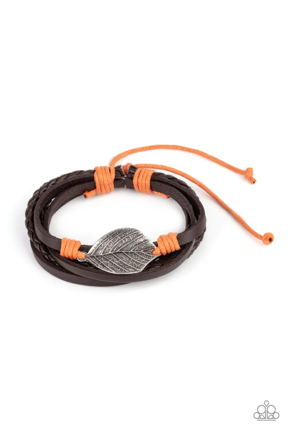 Paparazzi FROND and Center - Orange Urban Bracelet