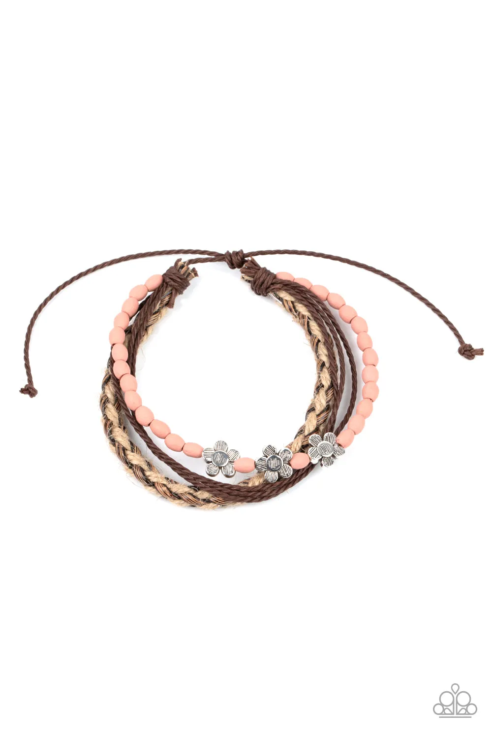 Paparazzi - Raffia Remix - Pink Bracelet