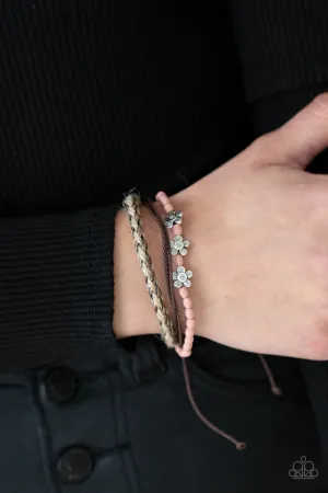 Paparazzi - Raffia Remix - Pink Bracelet