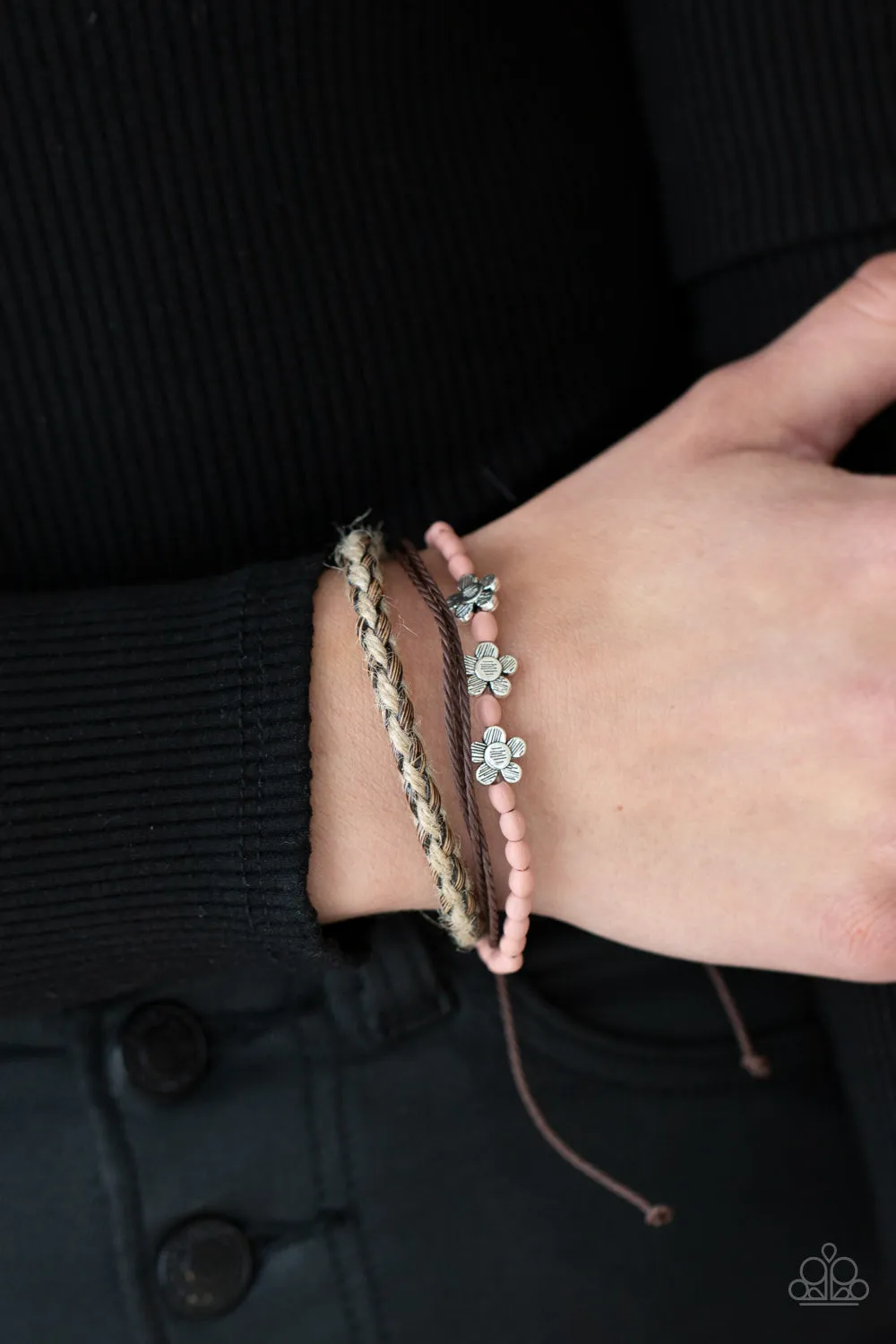 Paparazzi - Raffia Remix - Pink Bracelet