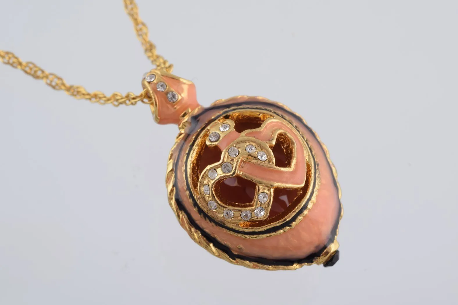 Peach Love Egg Pendant Necklace