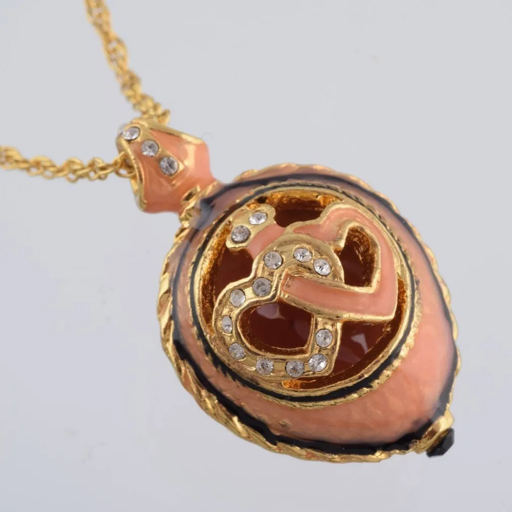 Peach Love Egg Pendant Necklace