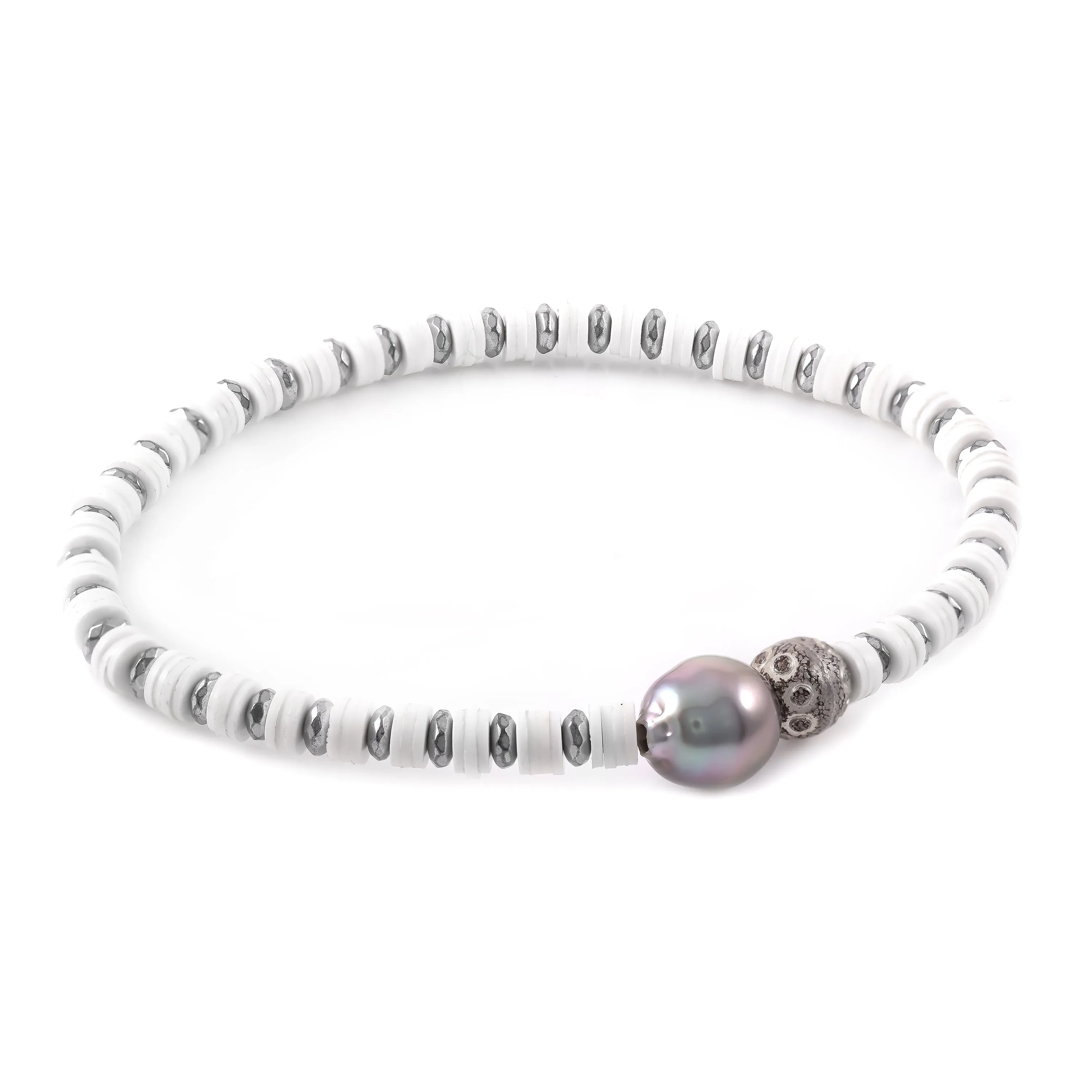 Pearl Disk Bracelet