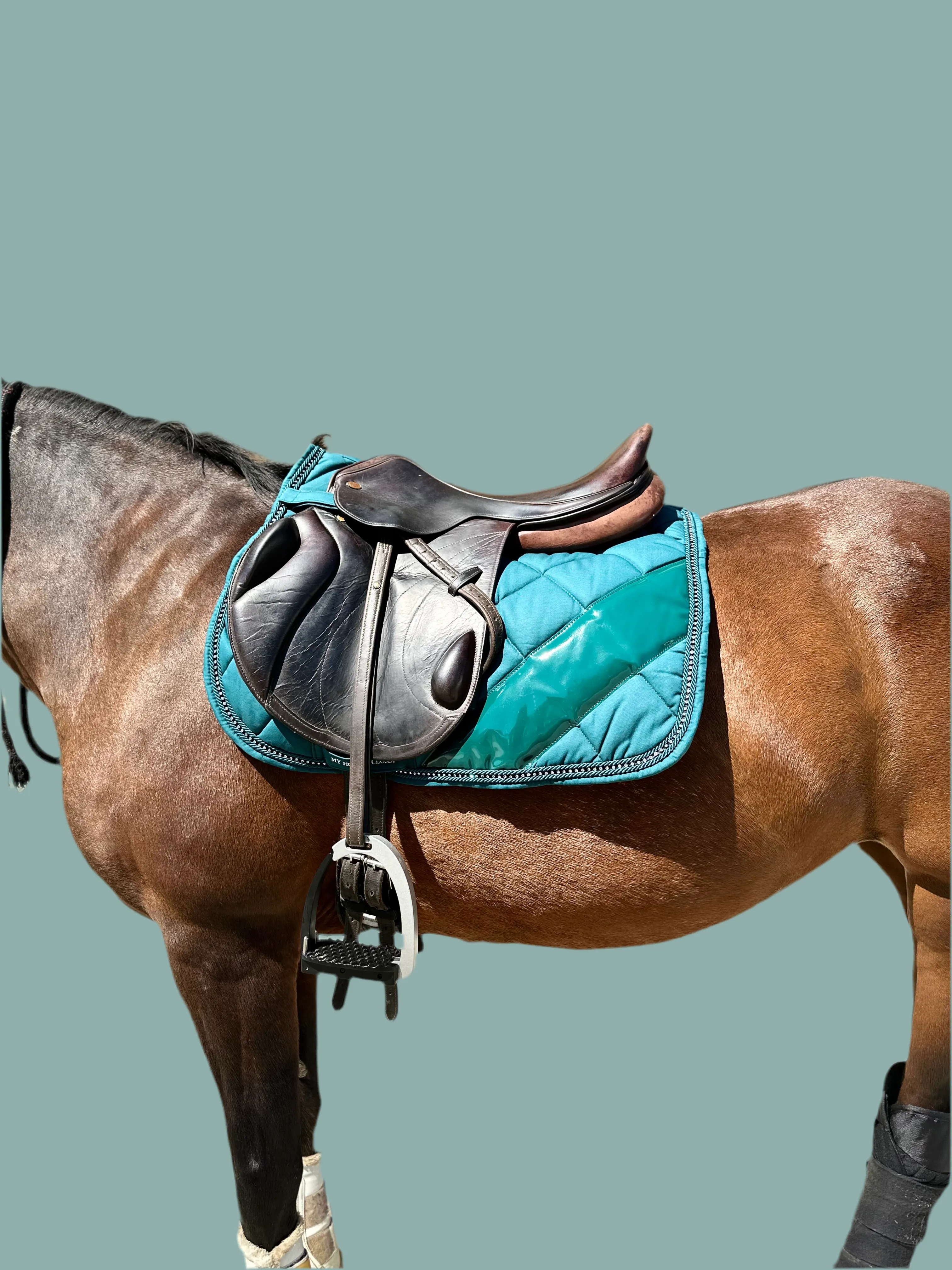Petrol Blue Green Noble Crystal Jump AP Saddle Pad