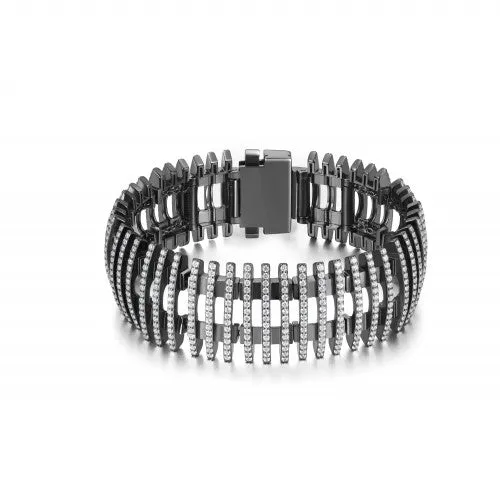 Pianegonda Sterling Silver Dorifora with White Zircons Bracelet - PDO19