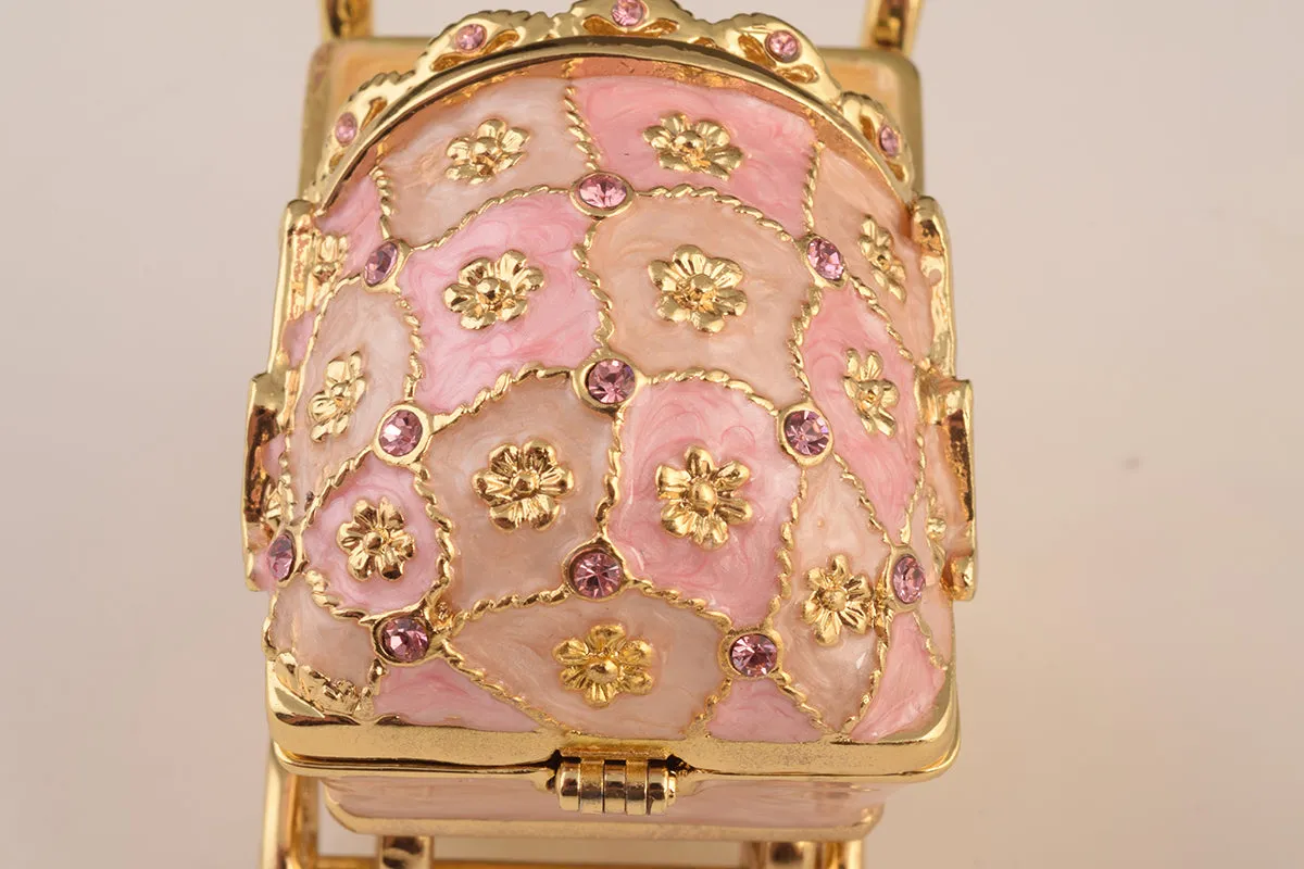 Pink Baby Carriage Trinket Box