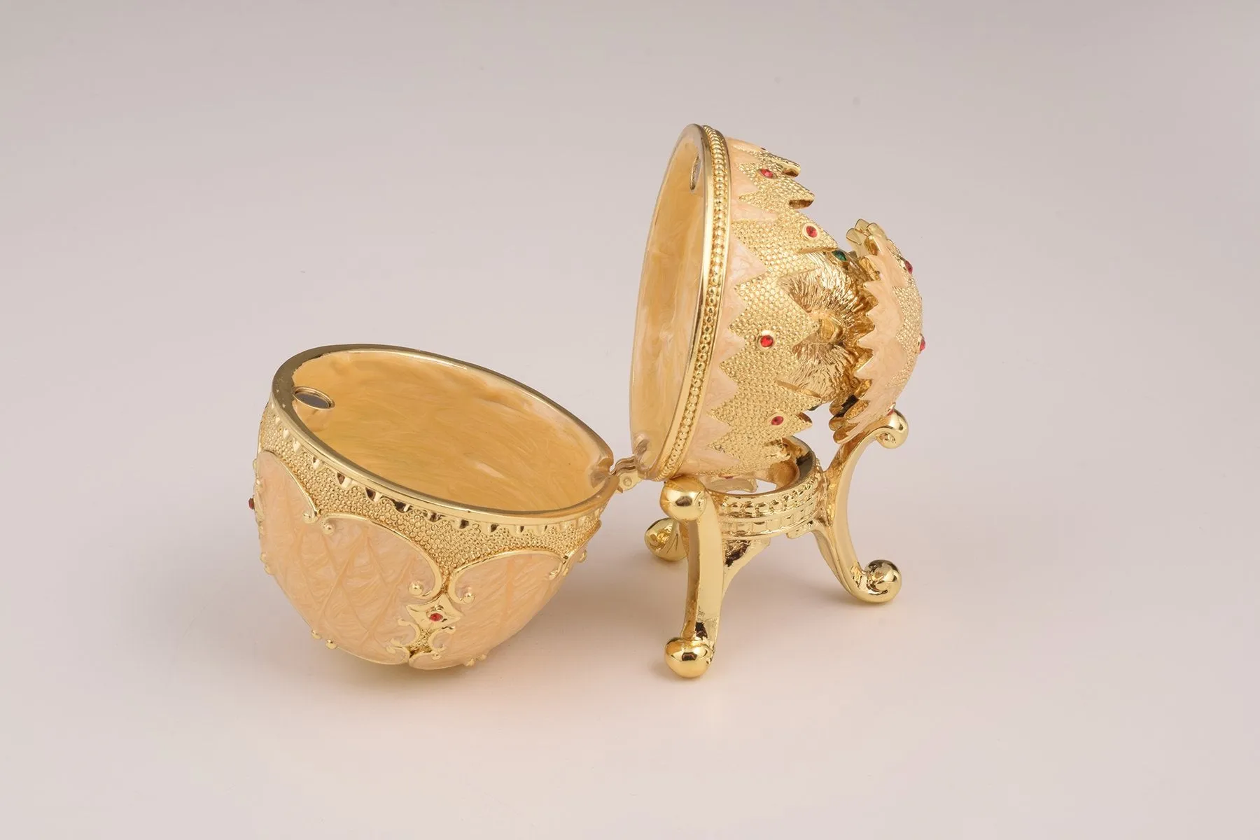 Pink Chicken in Egg Faberge Egg