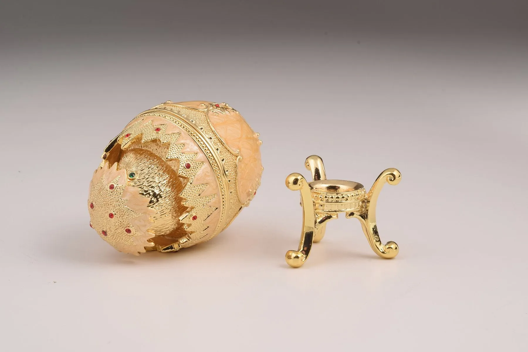 Pink Chicken in Egg Faberge Egg