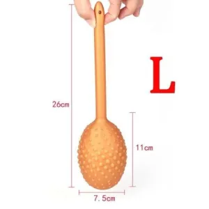 Plug Anal Silicone Bâton Perles Gold L