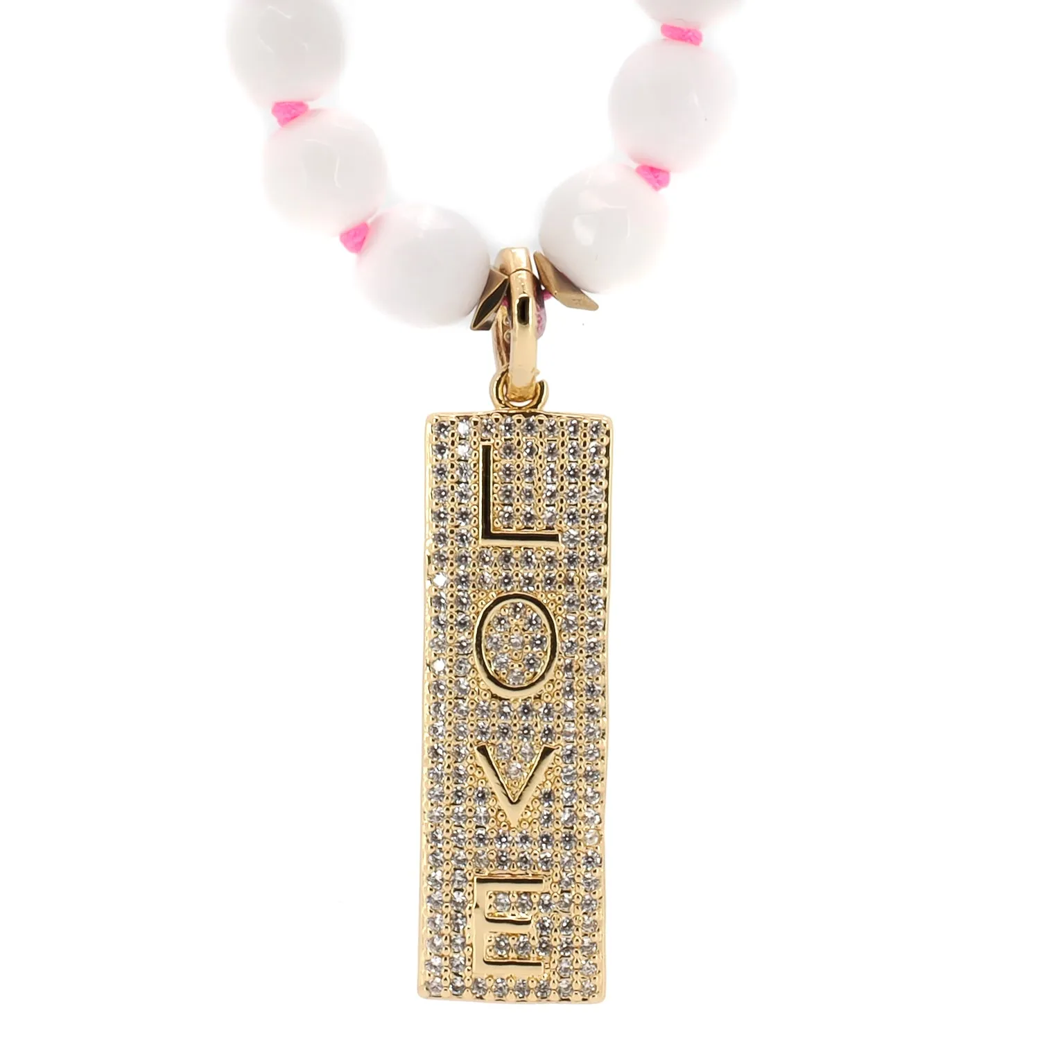 Power Of Love Evil Eye Protection White Beaded Necklace