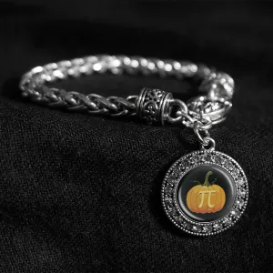 Pumpkin Pi Silver Braided Clasp Bracelet
