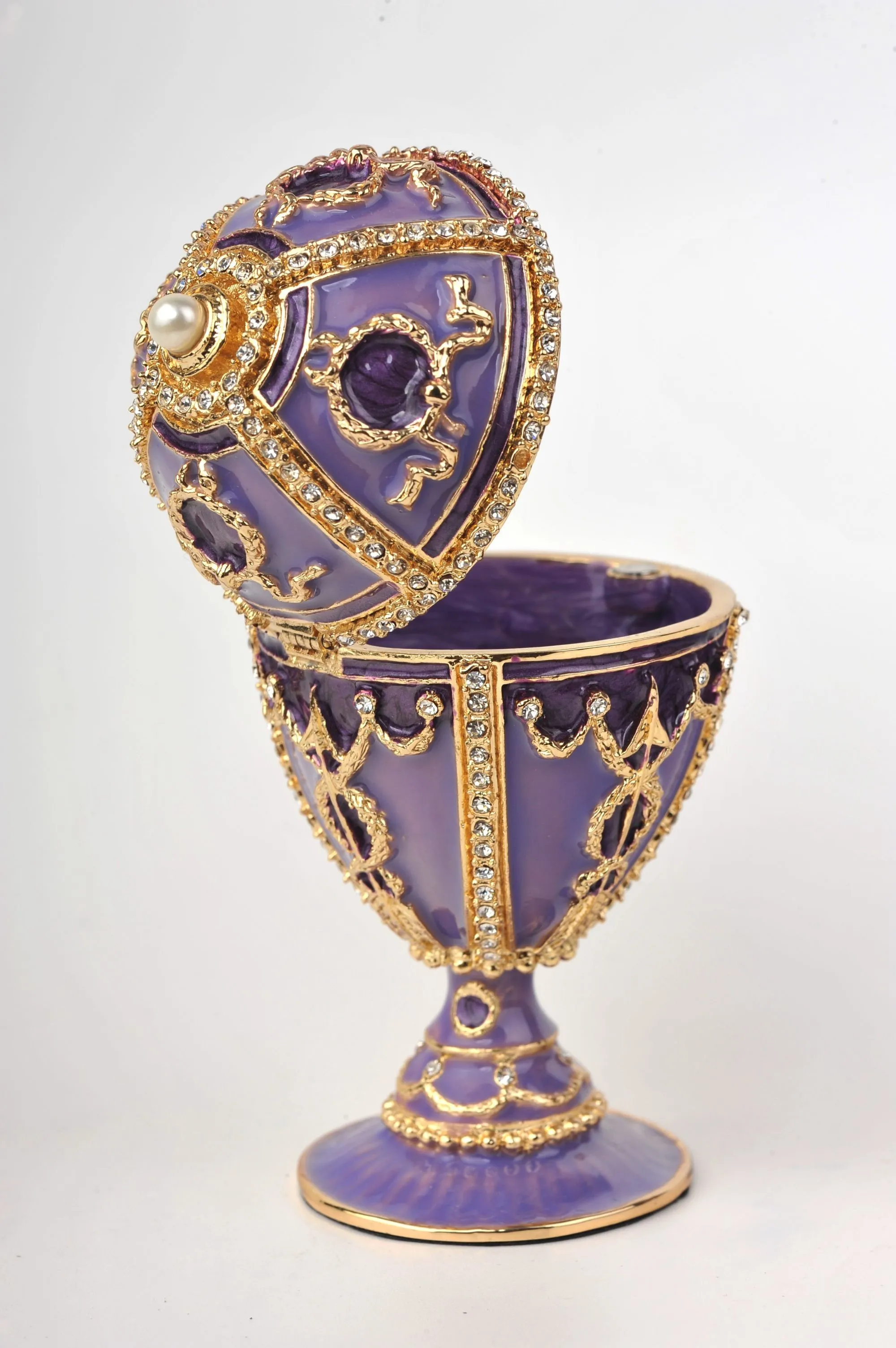 Purple Faberge Egg with Pearl on top