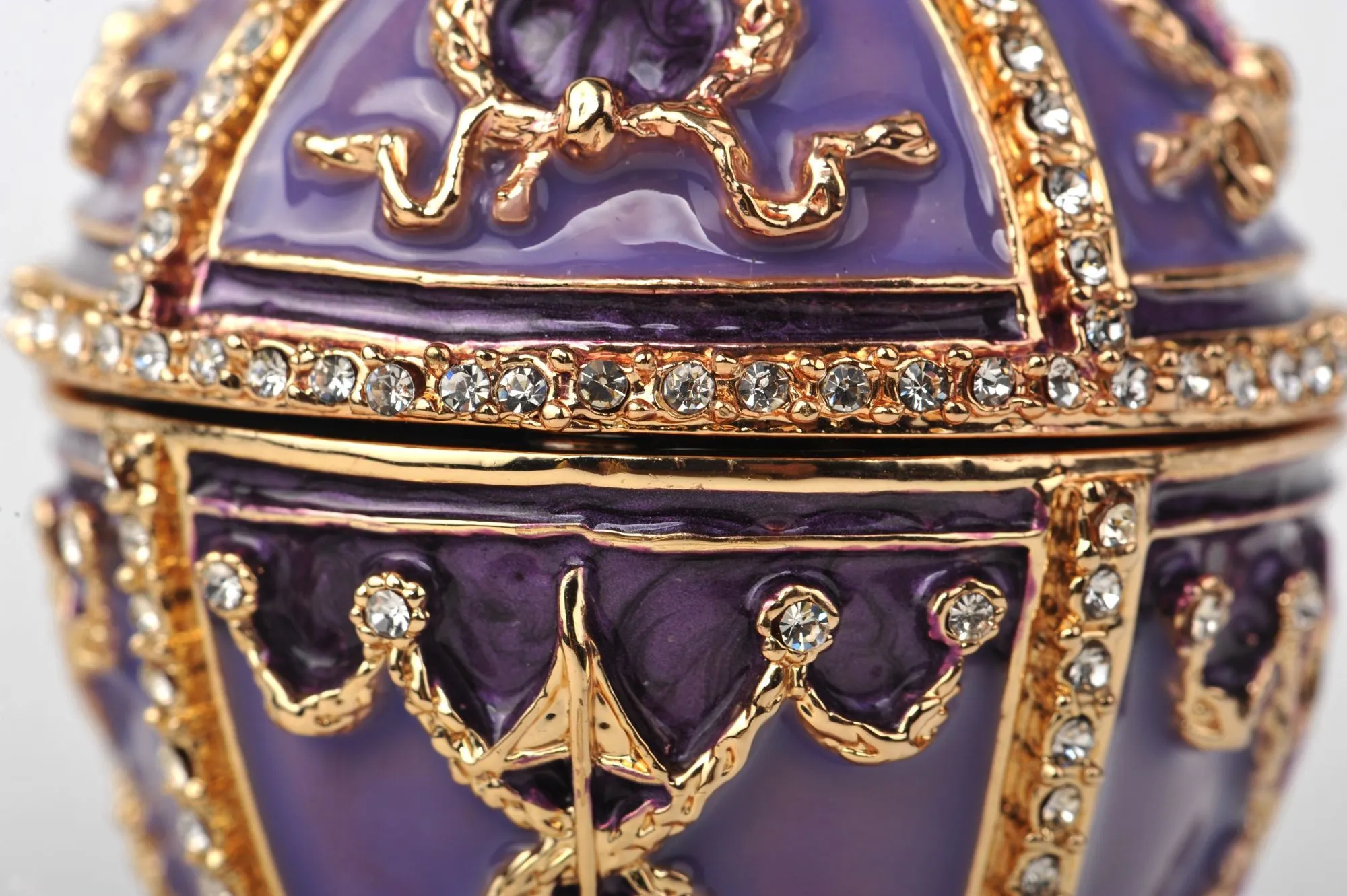 Purple Faberge Egg with Pearl on top