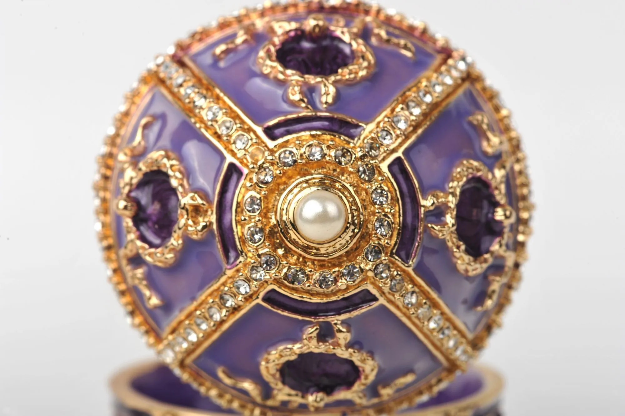 Purple Faberge Egg with Pearl on top