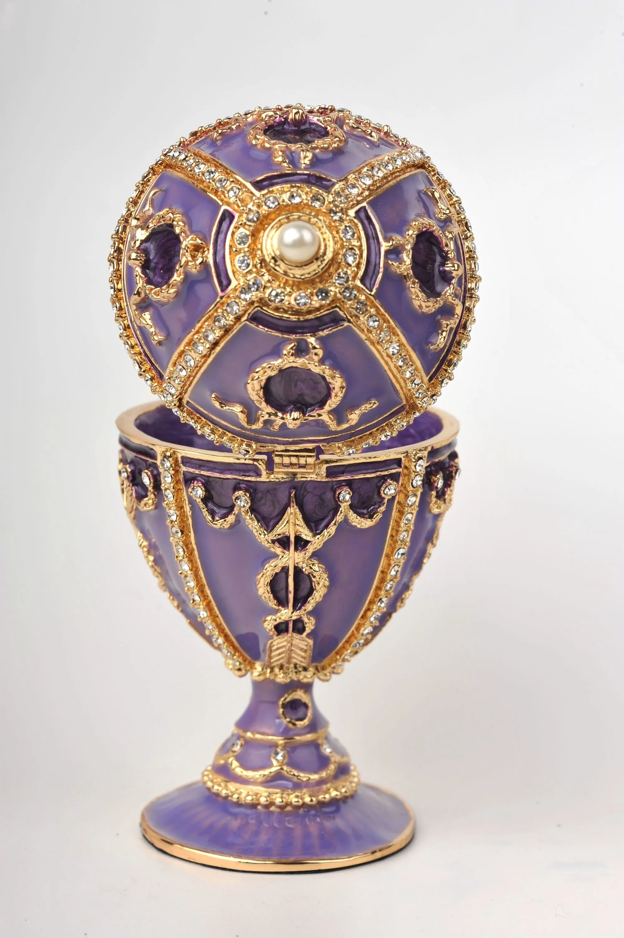 Purple Faberge Egg with Pearl on top