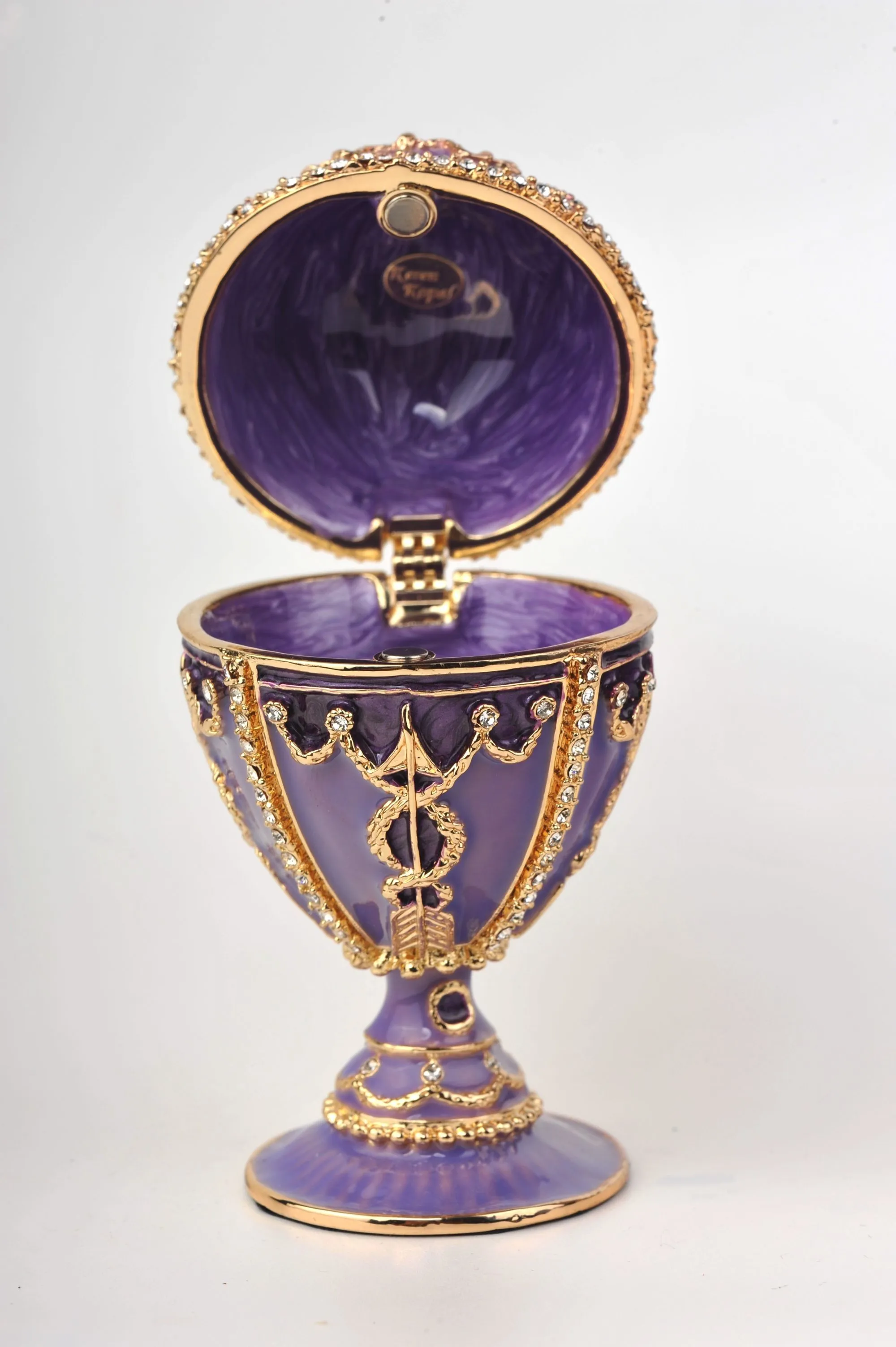 Purple Faberge Egg with Pearl on top