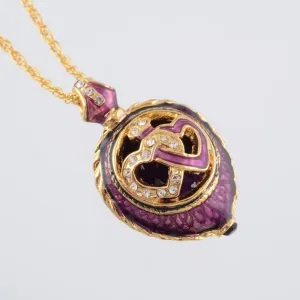 Purple Love Egg Pendant Necklace