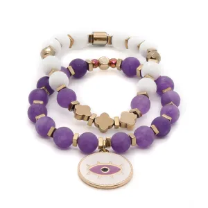 Purple Romantic Bracelet Set