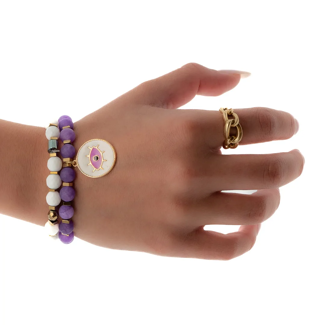 Purple Romantic Bracelet Set