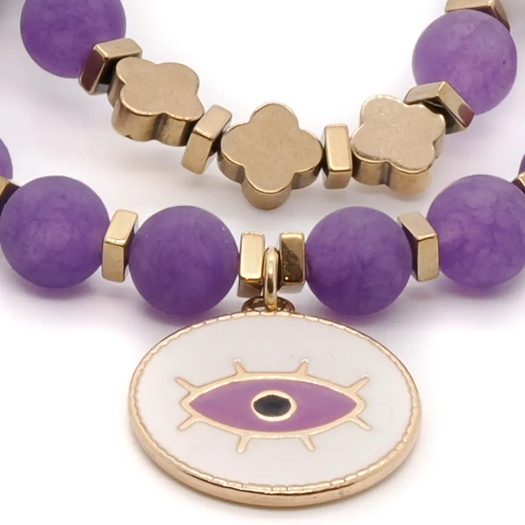 Purple Romantic Bracelet Set