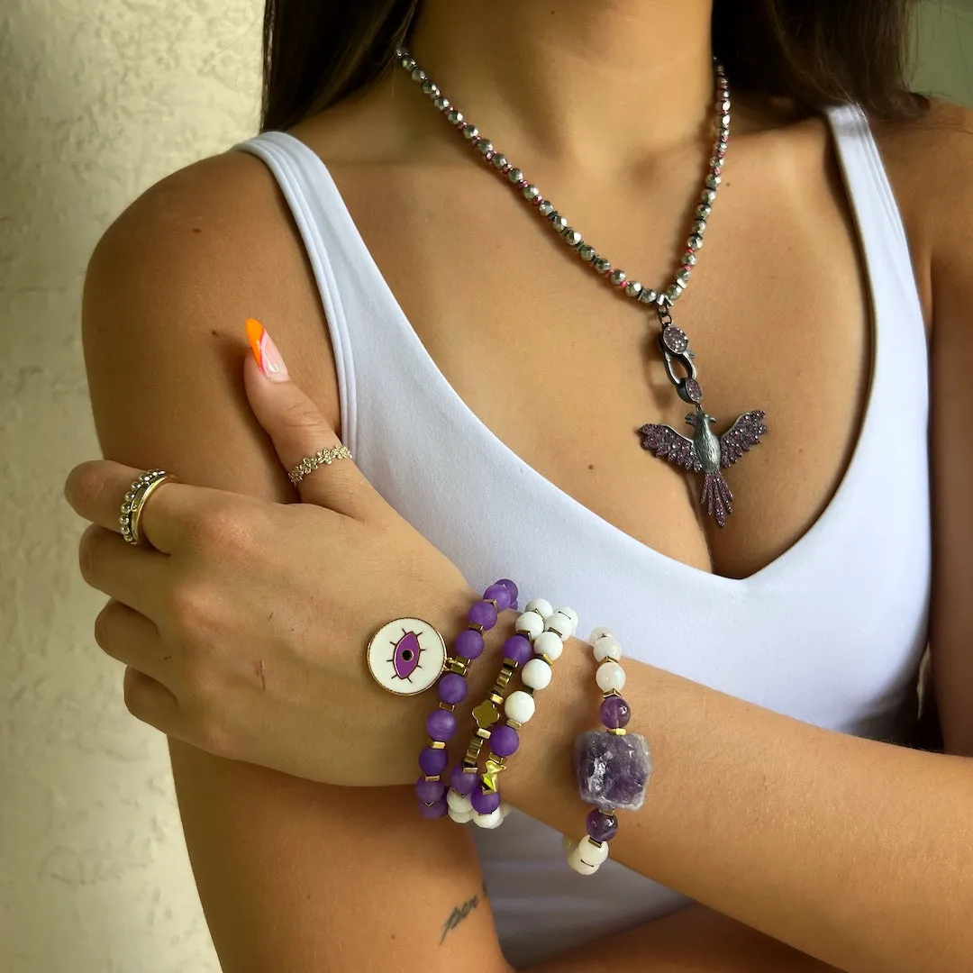 Purple Romantic Bracelet Set