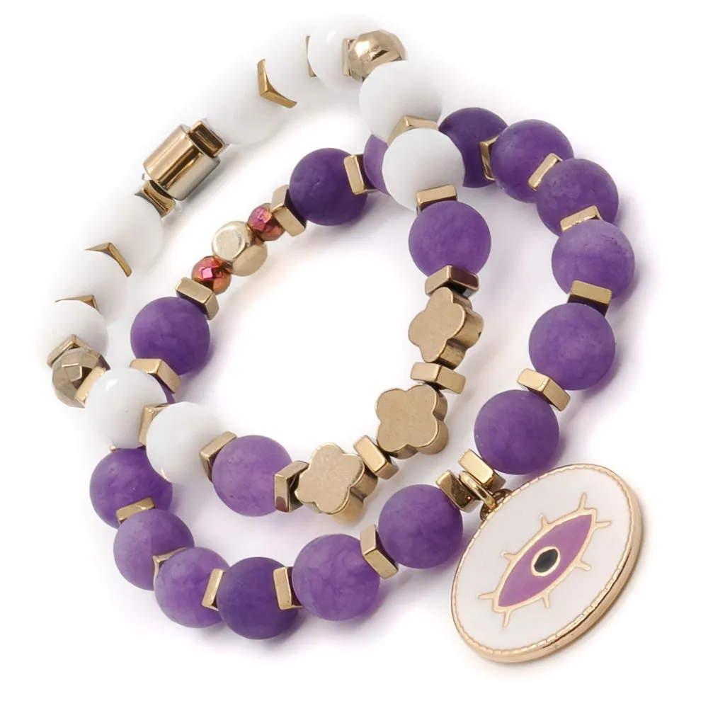 Purple Romantic Bracelet Set