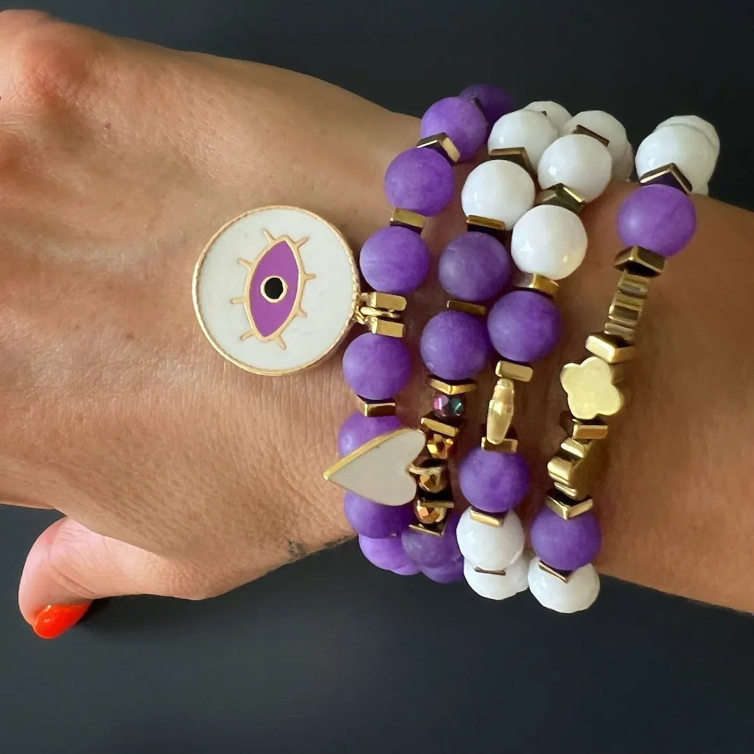 Purple Romantic Bracelet Set