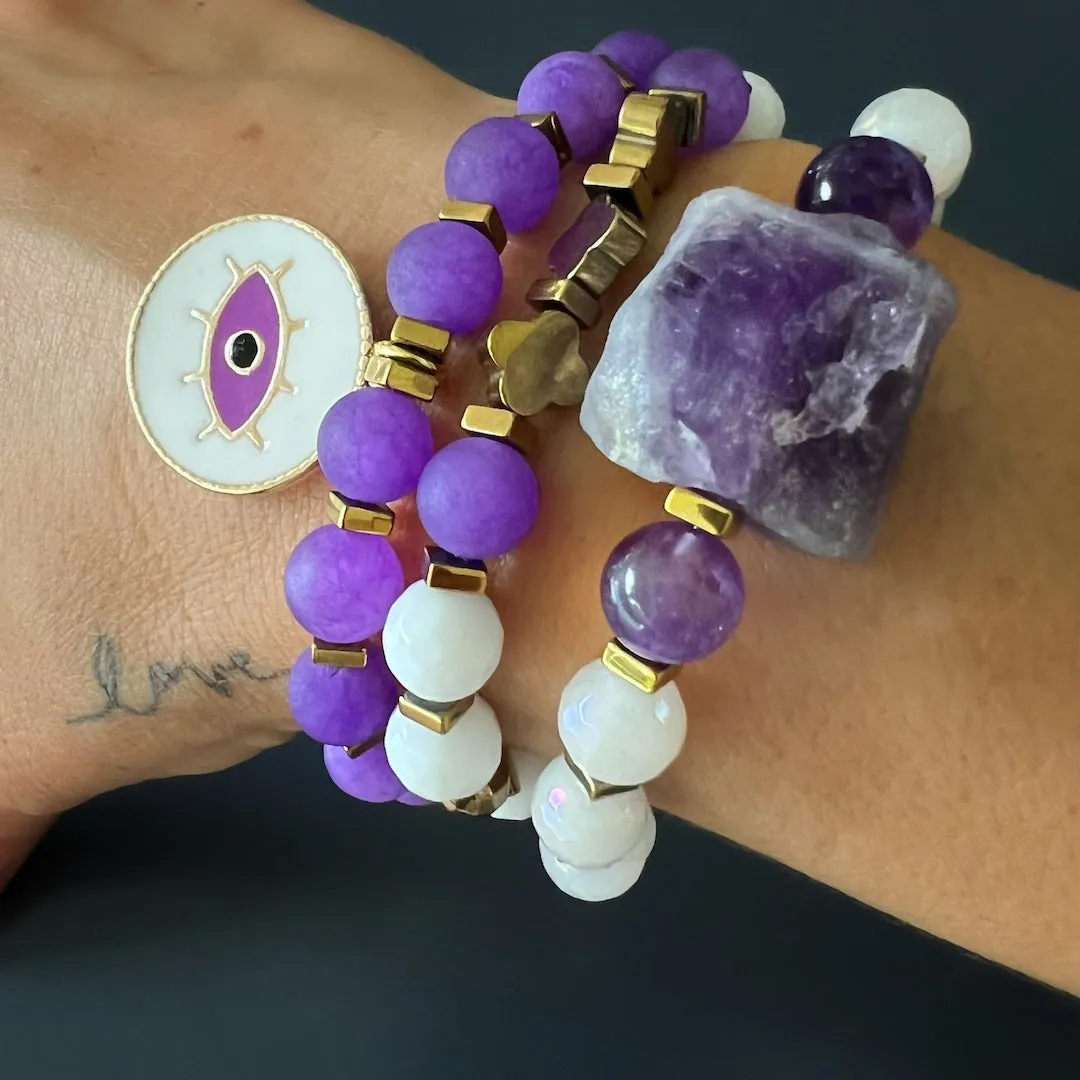 Purple Romantic Bracelet Set
