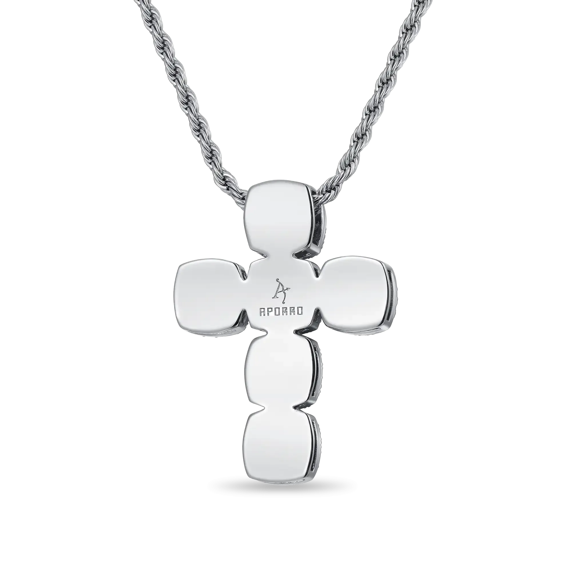 Radiant Cut Clustered Cross Pendant - Fancy Yellow
