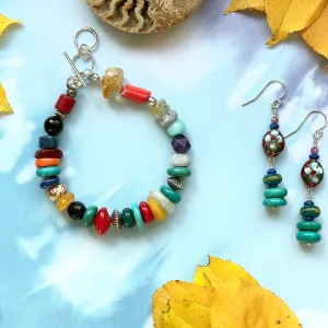 Rainbow Bracelet - multi gemstones
