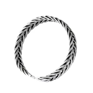 Real Solid 999 Fine Silver Cuff Bracelet Braided Twist Open Bangle Fashion Jewelry
