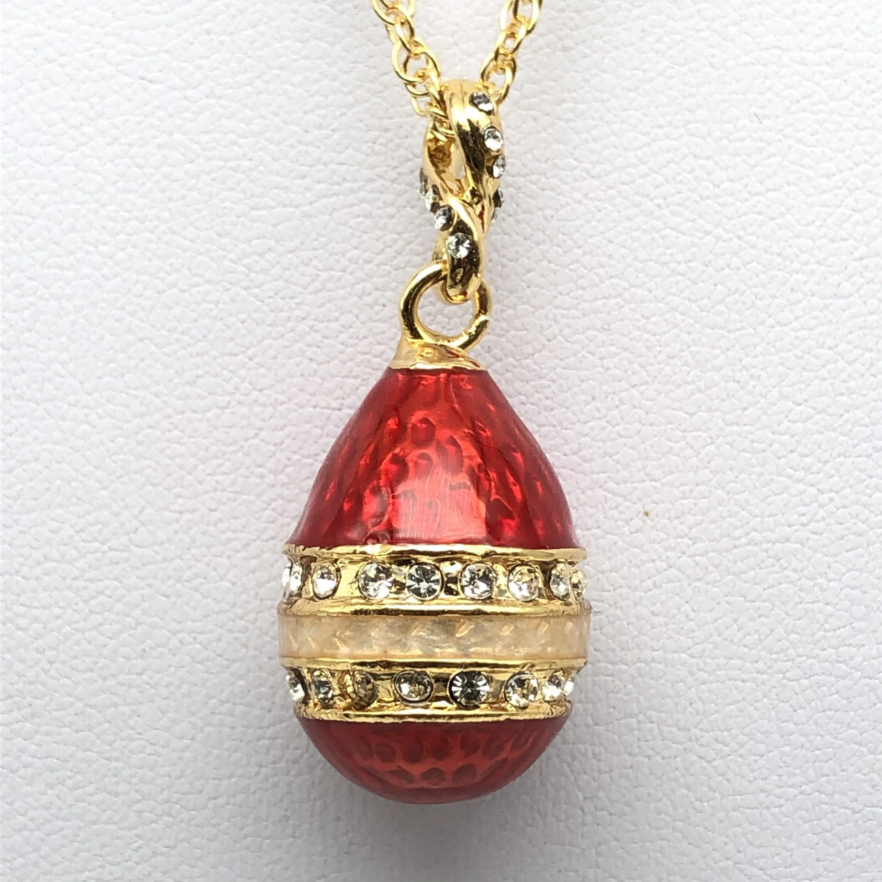Red Egg Pendant Necklace