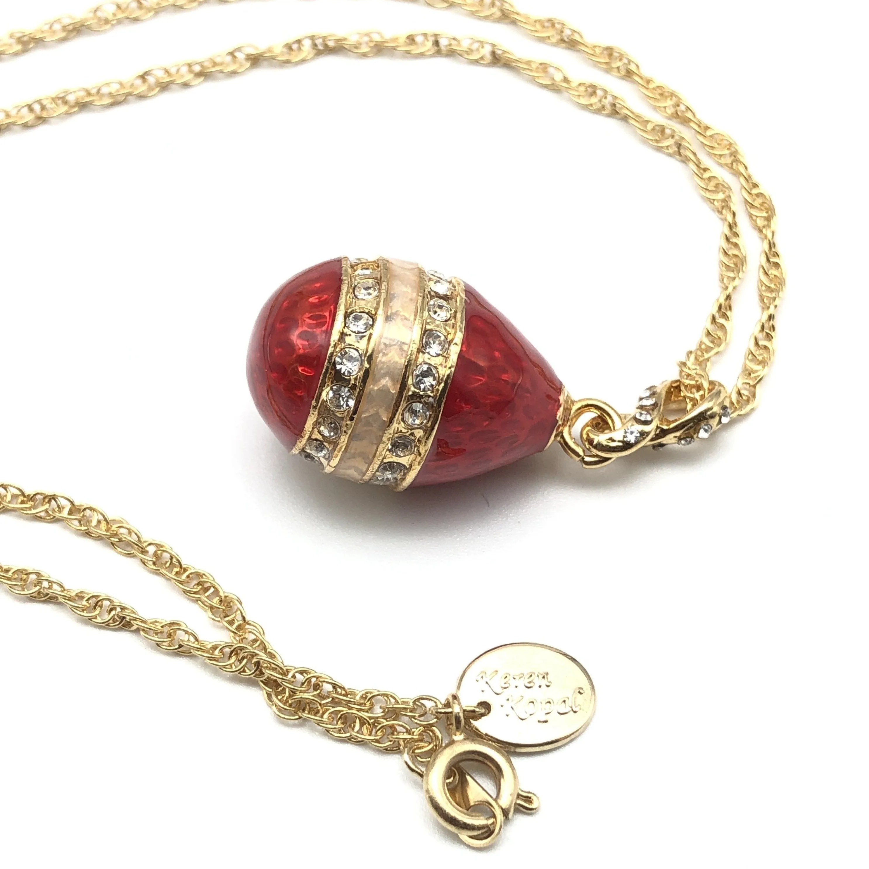 Red Egg Pendant Necklace
