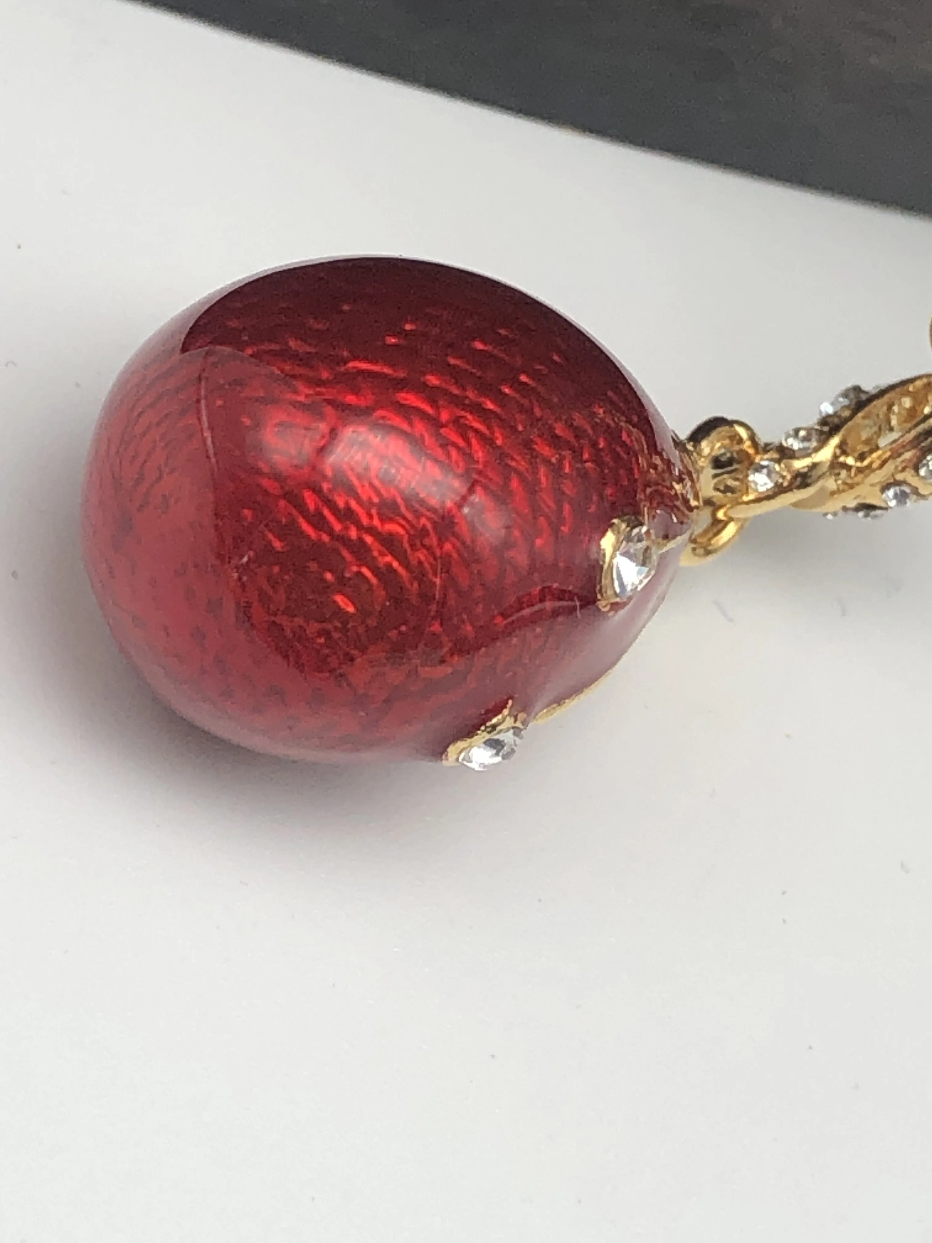 Red Egg Pendant Necklace