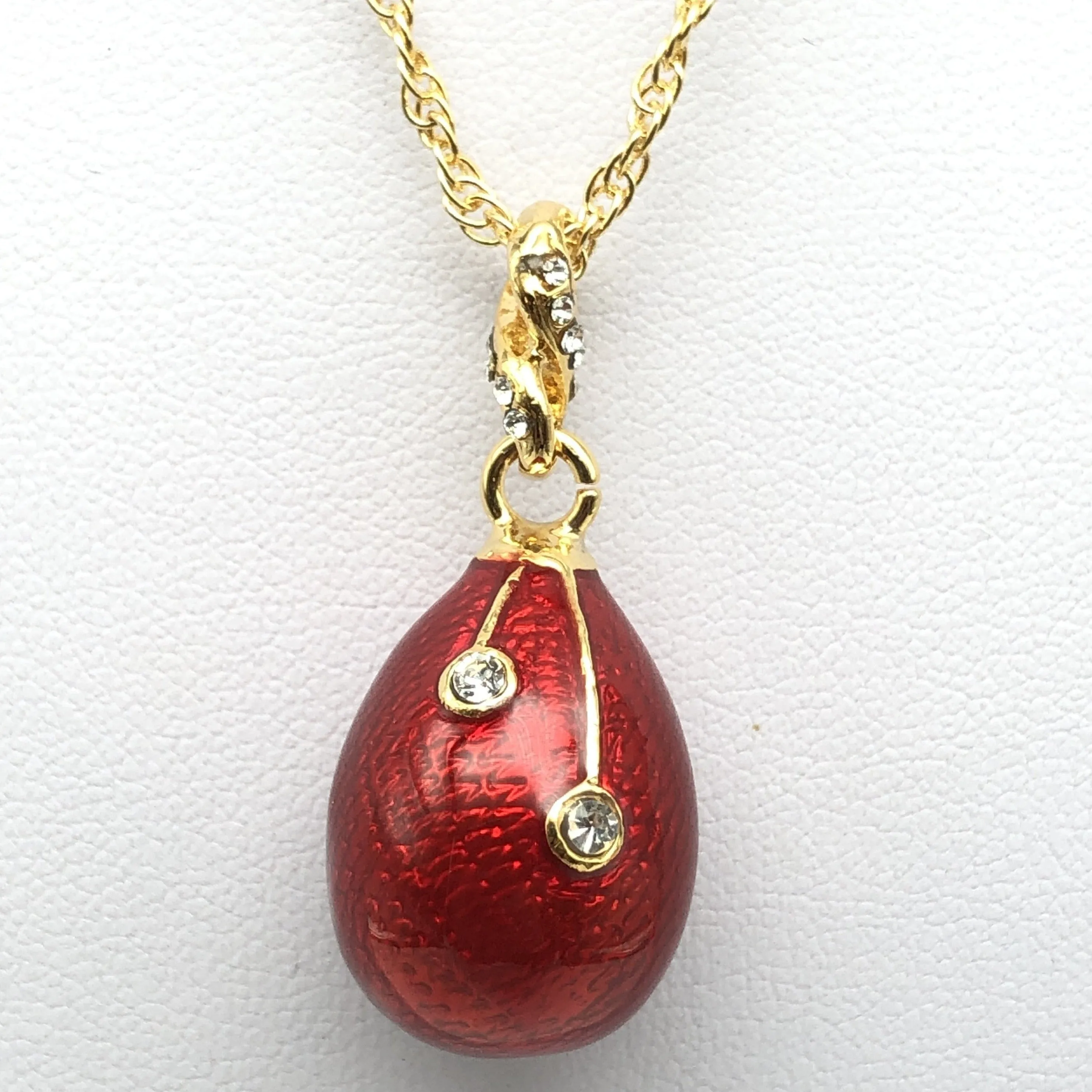 Red Egg Pendant Necklace