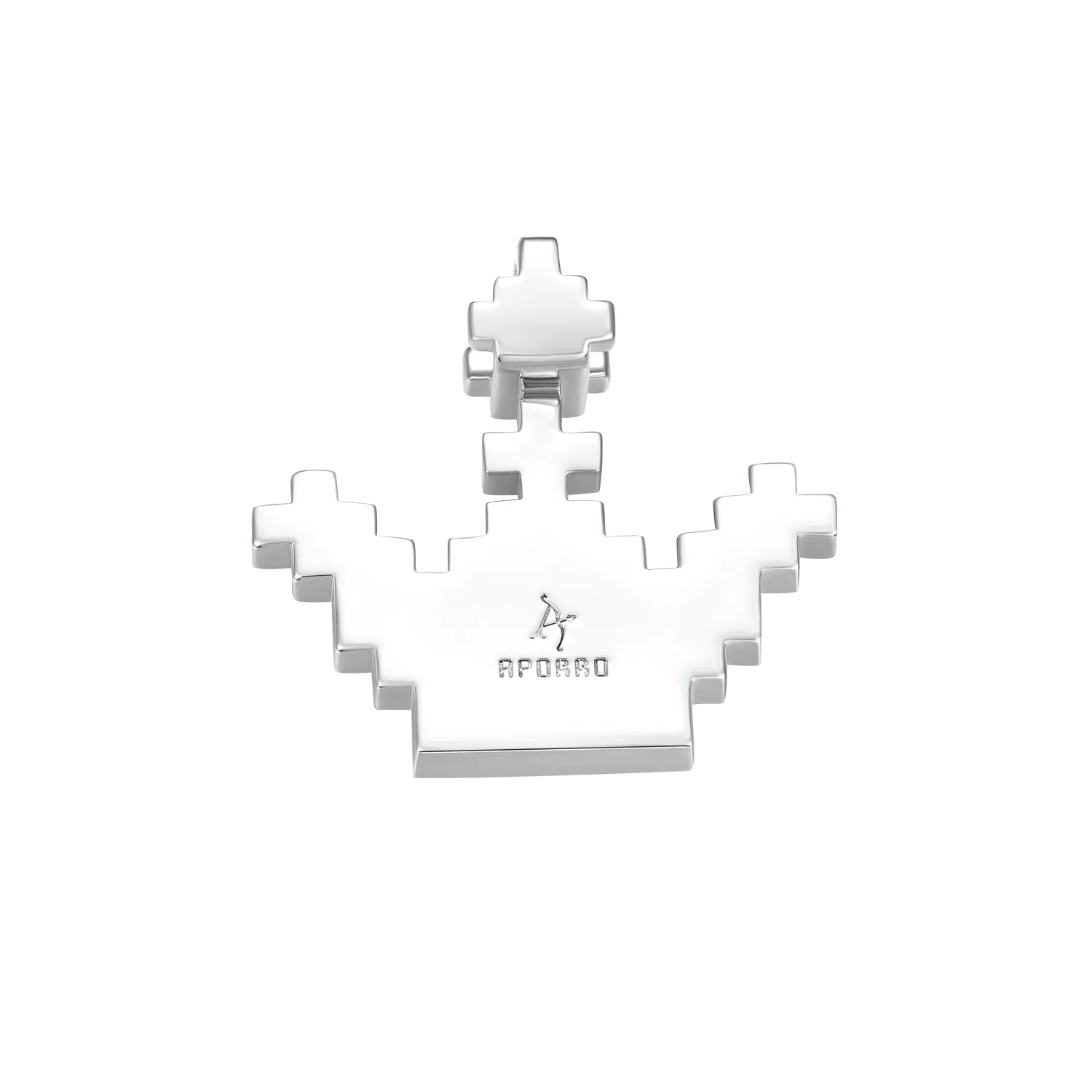 Retro Pixel Crown Pendant