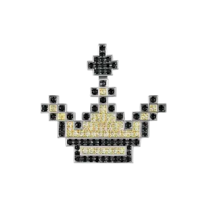 Retro Pixel Crown Pendant