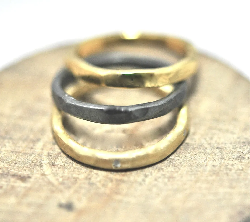 ring / band 2MM   gemstones