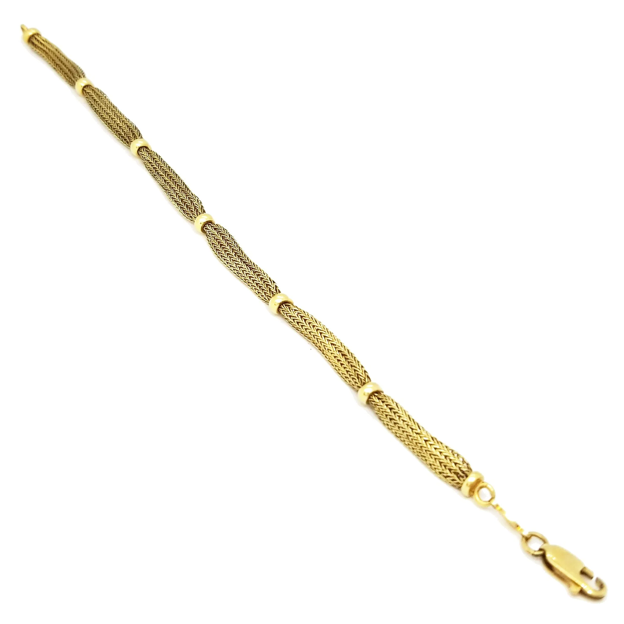 Rope With Knots Yellow Gold Bracelet (14K)