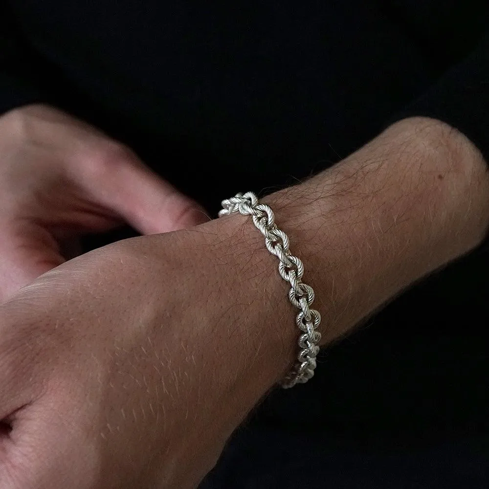 Sailor Cable Twist Bracelet in Sterling Silver