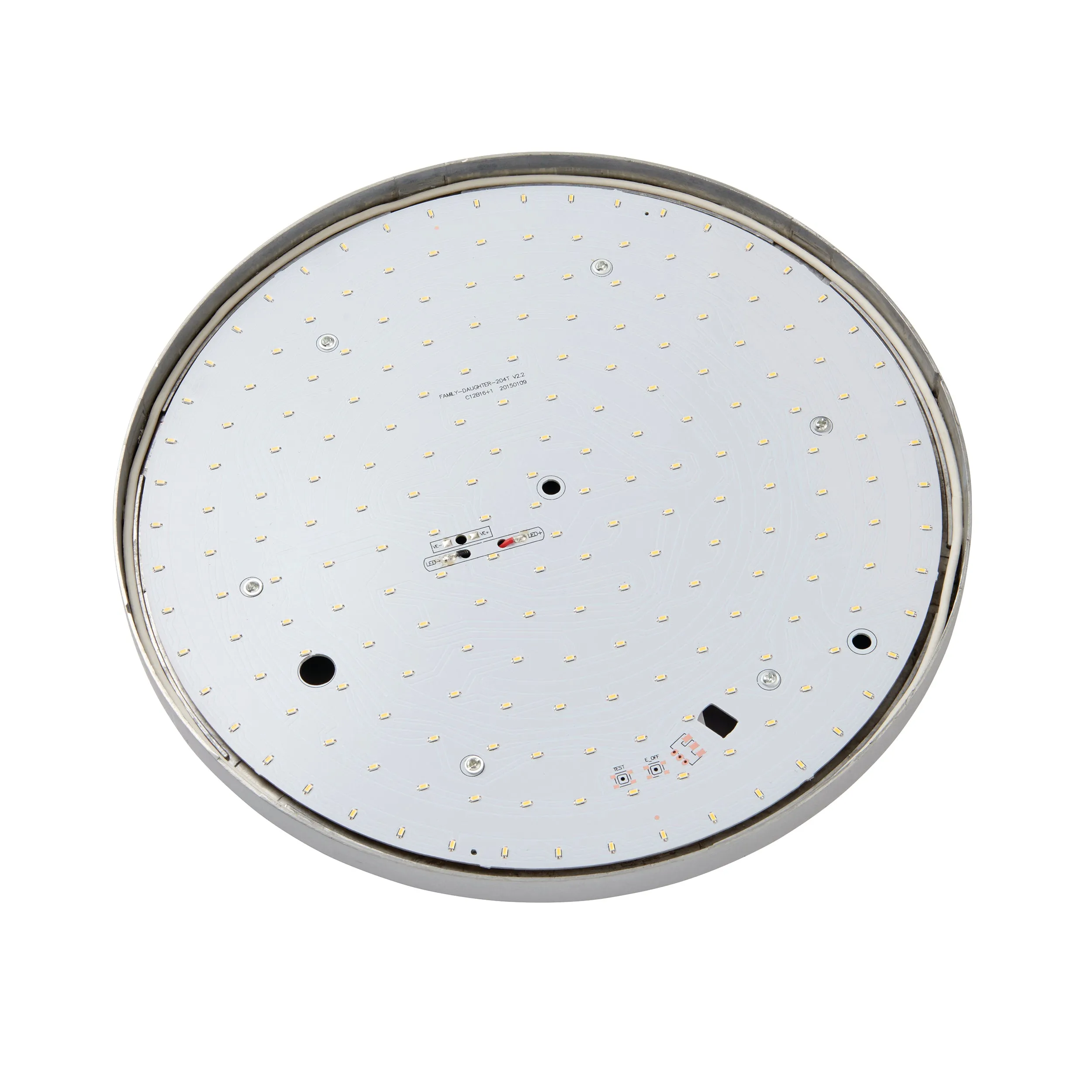 Saxby 54479 Noble 300mm round flush IP44 22W Opal pc & silver effect paint 22W LED module (SMD 3014) Cool White