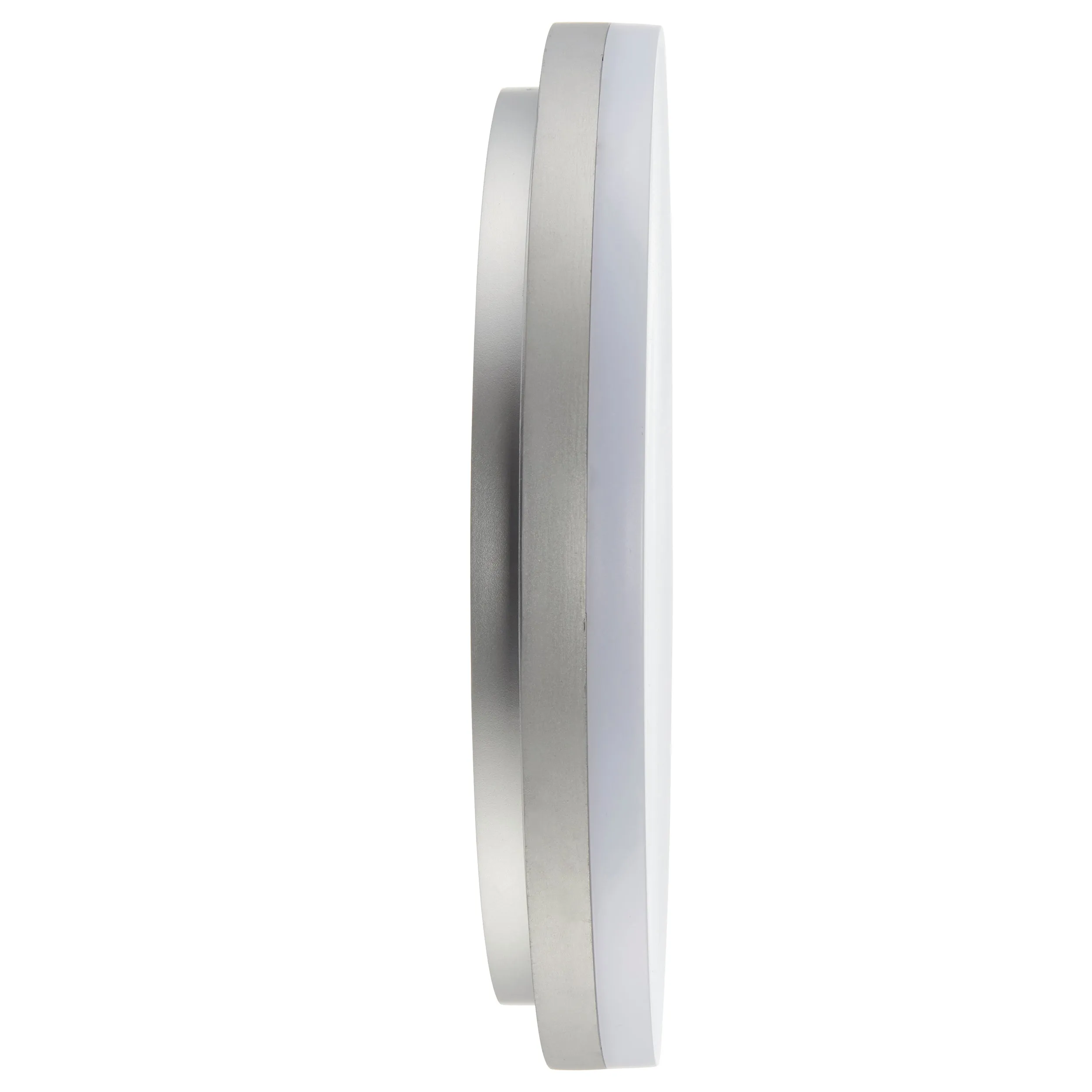 Saxby 54479 Noble 300mm round flush IP44 22W Opal pc & silver effect paint 22W LED module (SMD 3014) Cool White