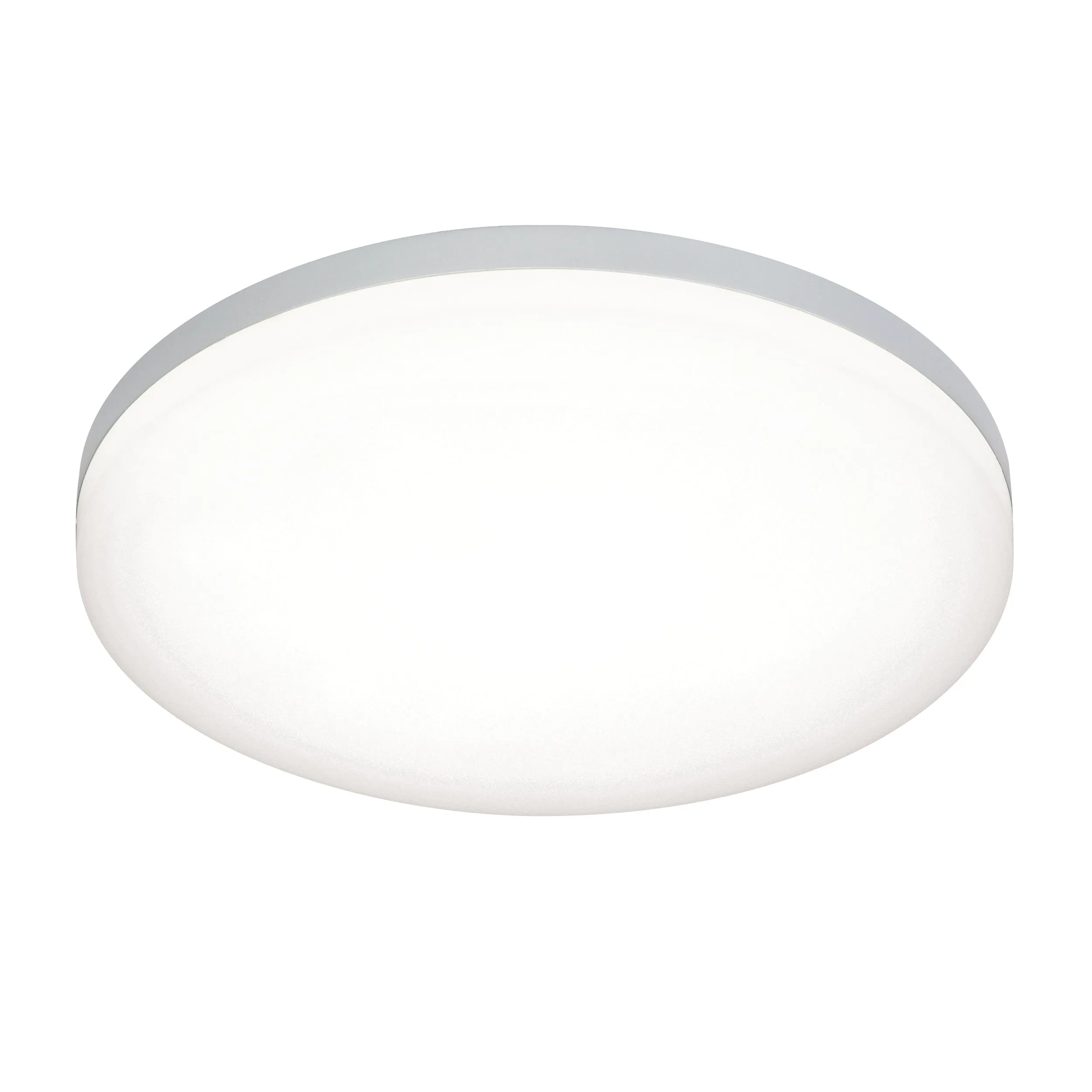 Saxby 54479 Noble 300mm round flush IP44 22W Opal pc & silver effect paint 22W LED module (SMD 3014) Cool White
