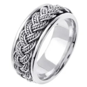 Silver & Gold Hand Braided Ring Bands