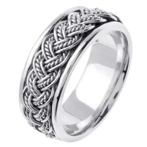Silver & Gold Hand Braided Ring Bands