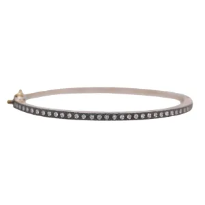 Silver and Diamonds Adam Bangle