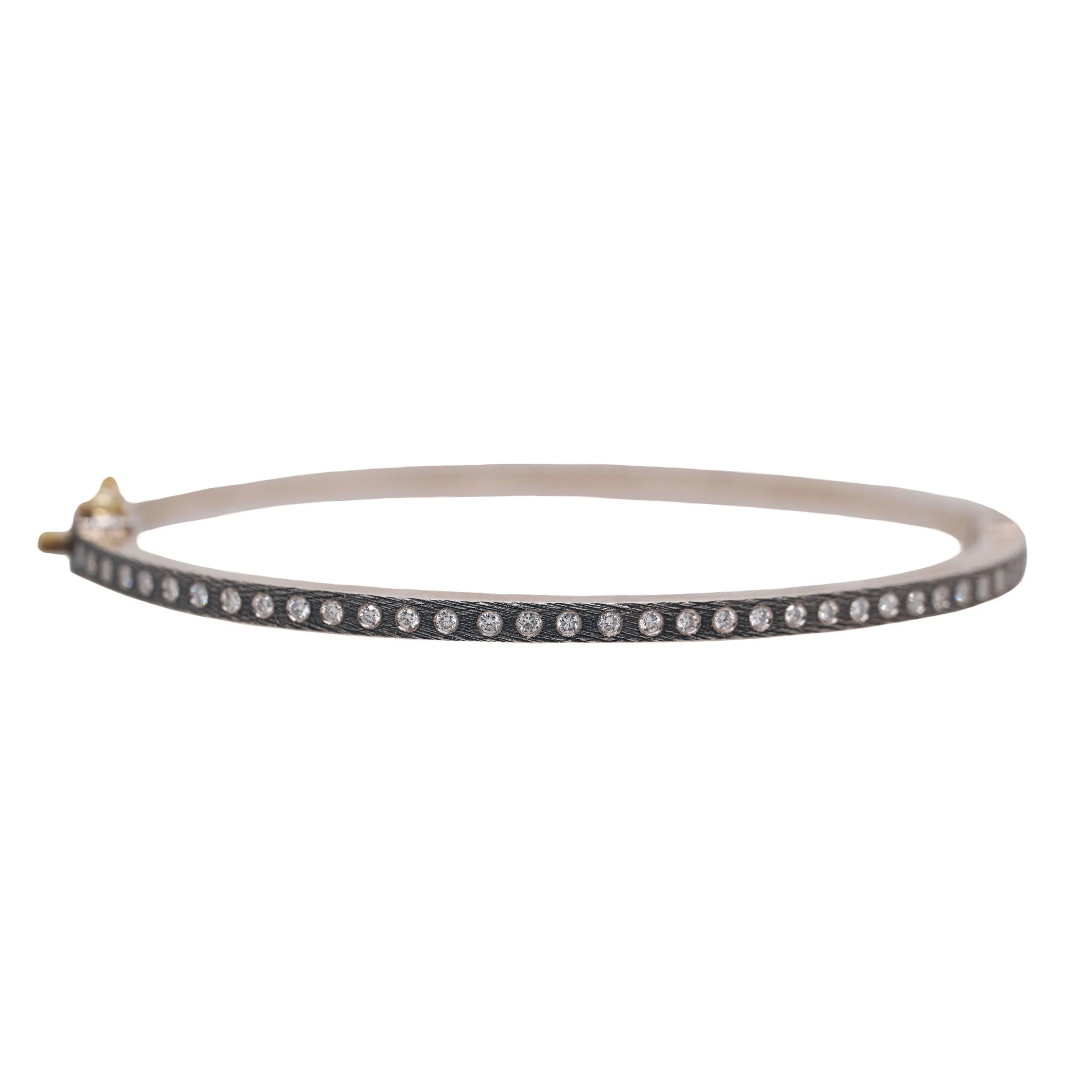 Silver and Diamonds Adam Bangle