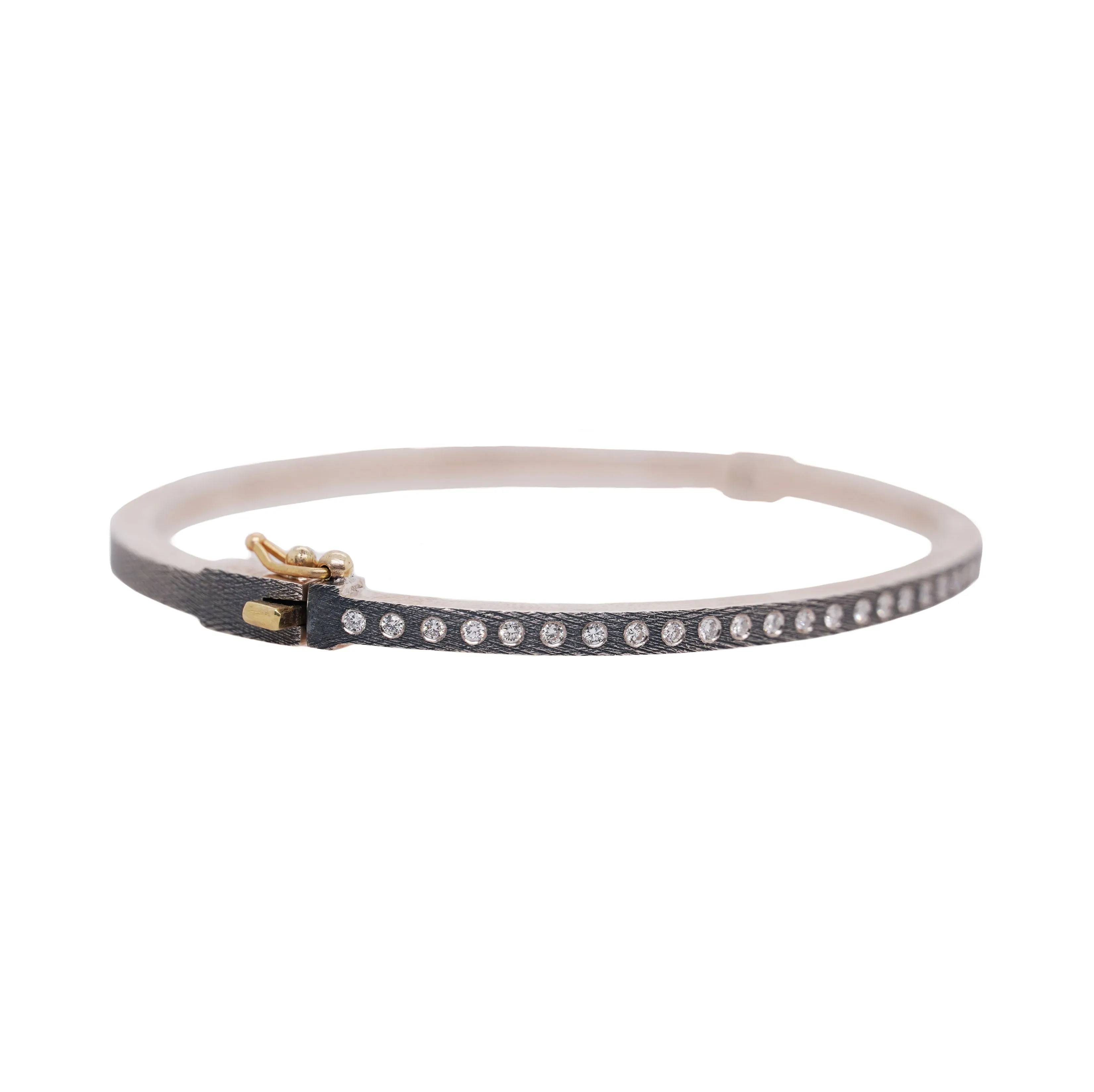 Silver and Diamonds Adam Bangle